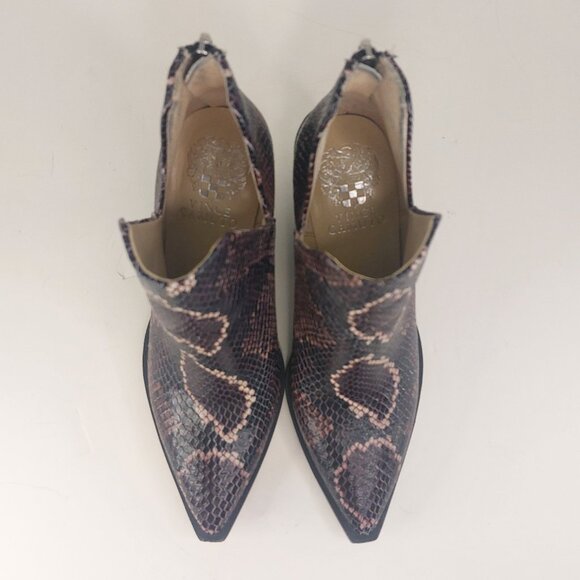 Vince Camuto Gigietta Style Snakeskin Leather Ankle Booties Size 6M - Picture 3 of 9